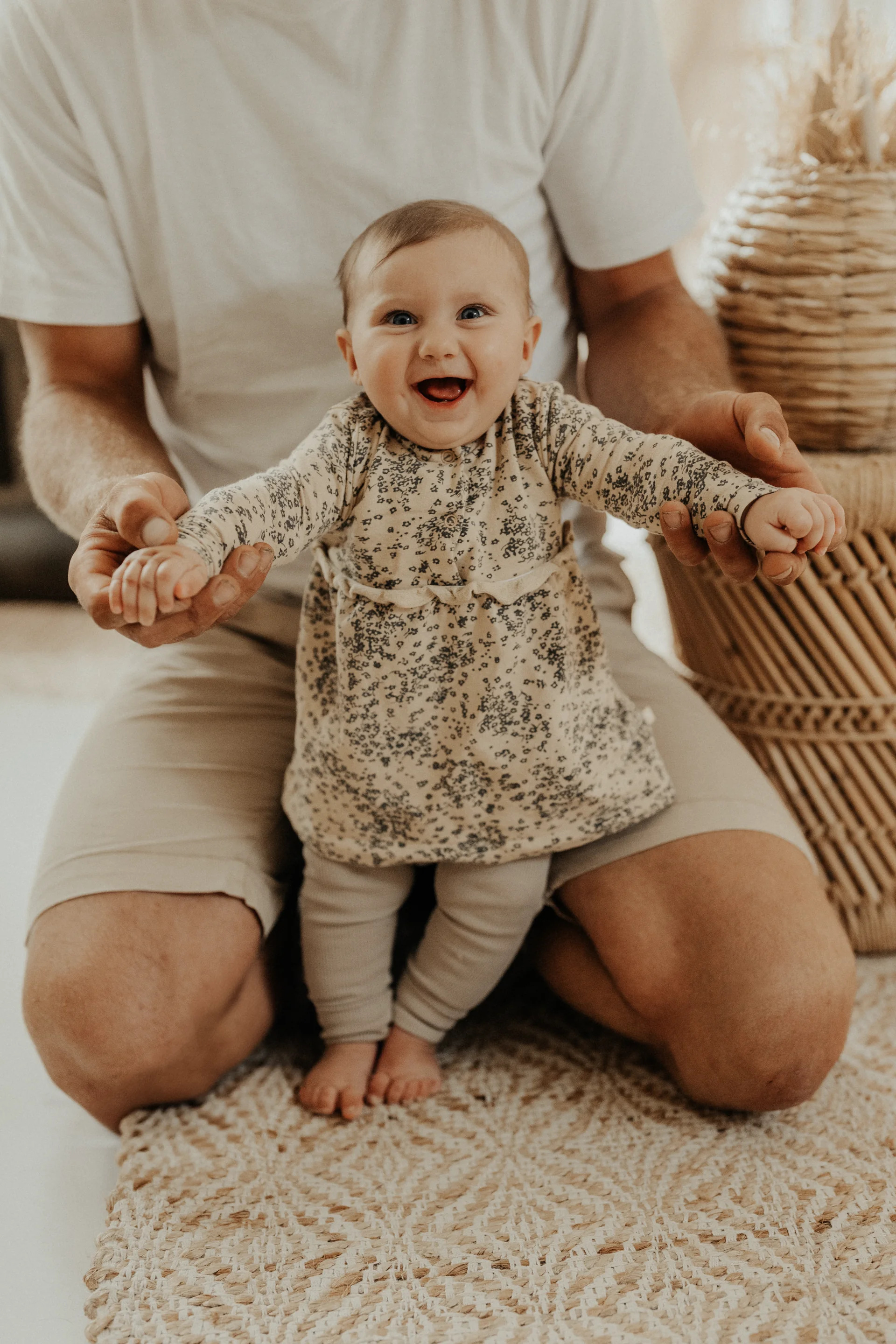 Babyfotografie, lachendes Baby